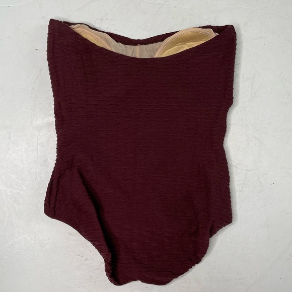 GOTTEX Ladies Brown Textured Bandeau with Matching Coverup Size 12 / Large NEW - Picture 4 of 16